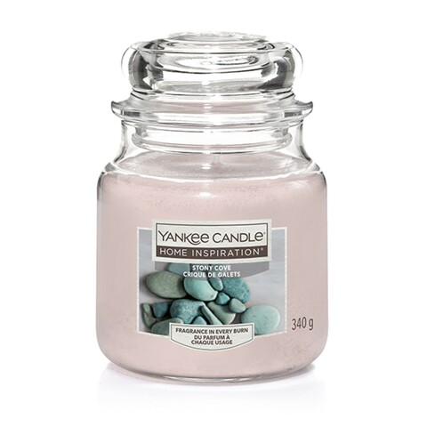 Lumanare parfumata in suport de sticla, Yankee Candle, 60 ore, 340 g, flori de portocal/bujor/ambra