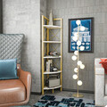Corp biblioteca, Retricy, Remo, 30.5x33x160 cm, PAL, Auriu