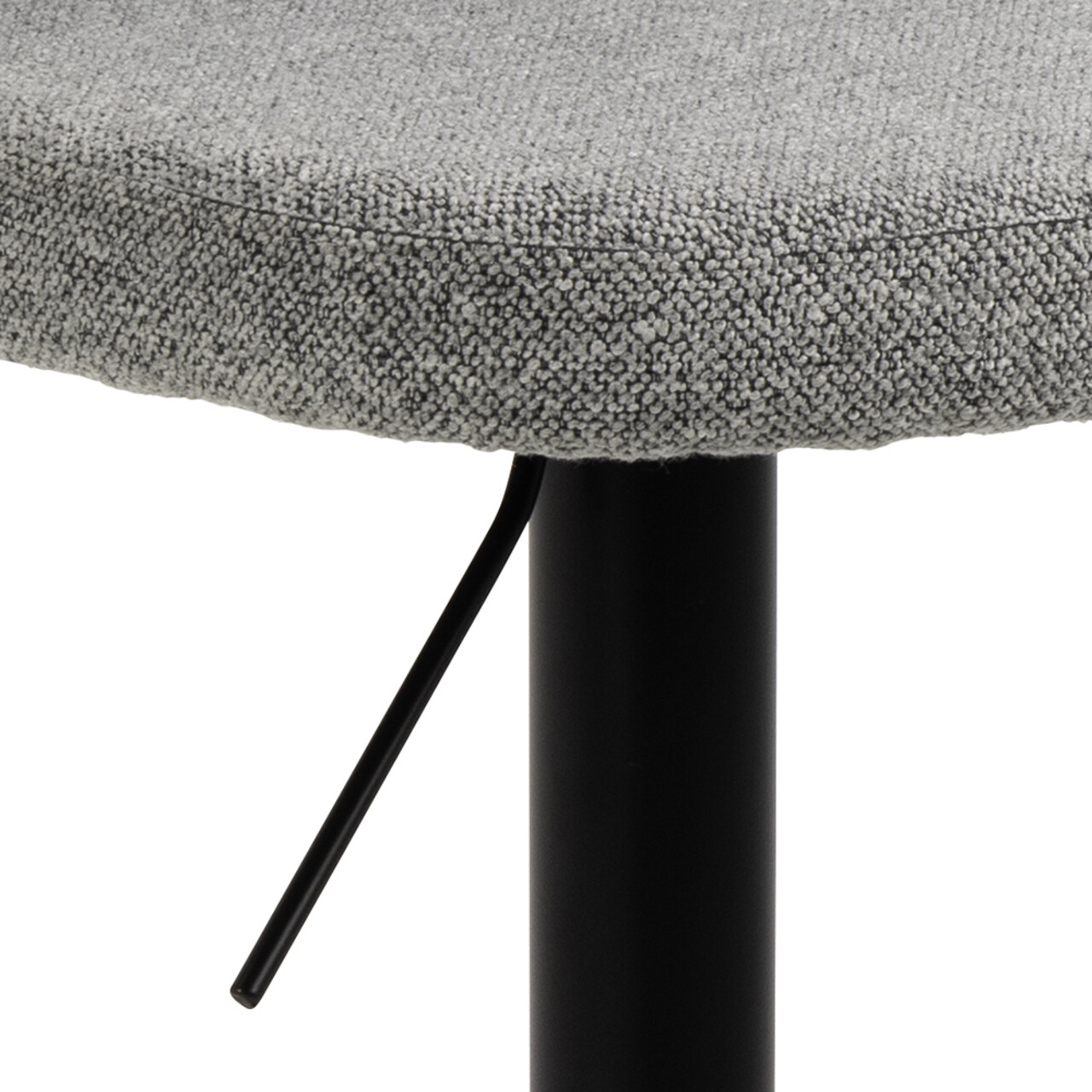 Scaun de bar Patricia, Actona, 44x50x109 cm, rotativ, tesatura Boucle/otel, gri - view 2