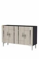 Consola, Hanah Home, Ilay 120, 120x75x32 cm, Antracit / Travertin / Argint