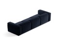 Canapea 4 locuri, Bergamo, Cosmopolitan Design, 364x108x70 cm, catifea chenille raiata, albastru navy