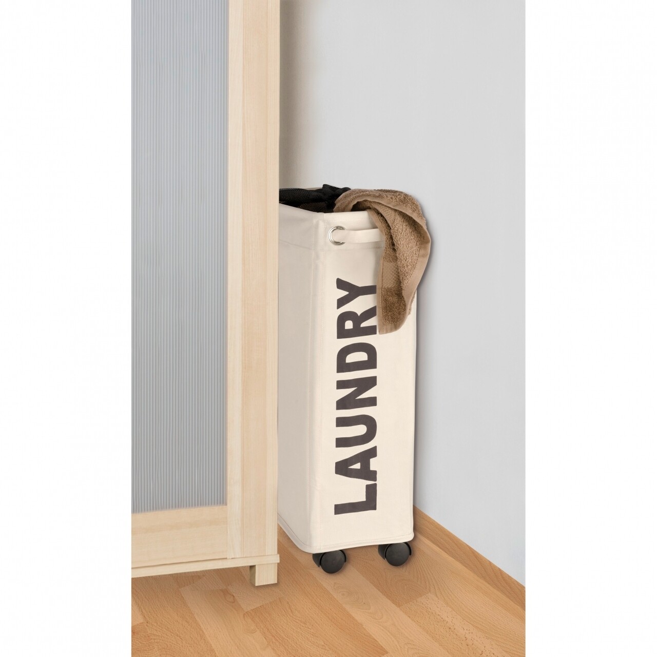 Cos pentru rufe Corno Beige Wenko, 43 l, poliester/ polipropilena, bej - 2 | YEO