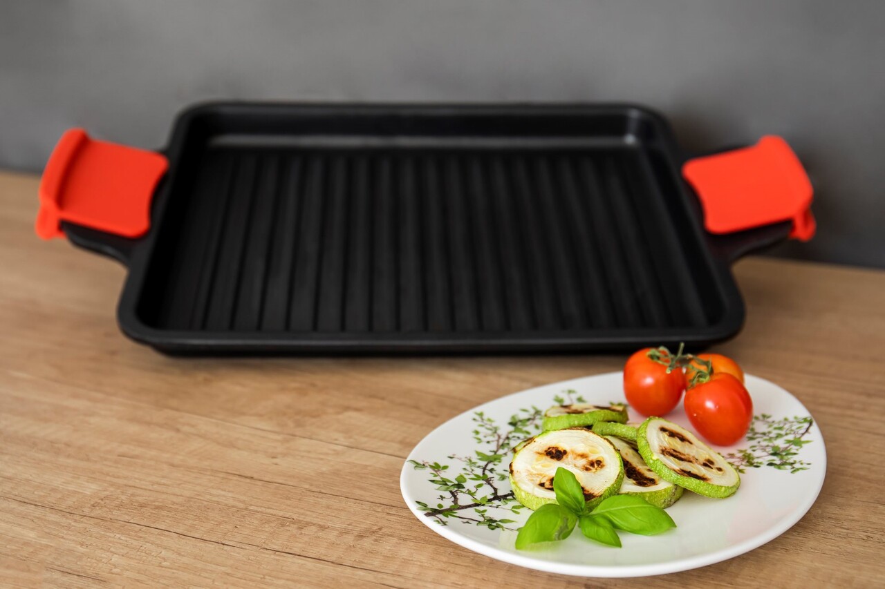 Tava grill, 34 x 22 cm, aluminiu, Noble - Zokura - imagine 10