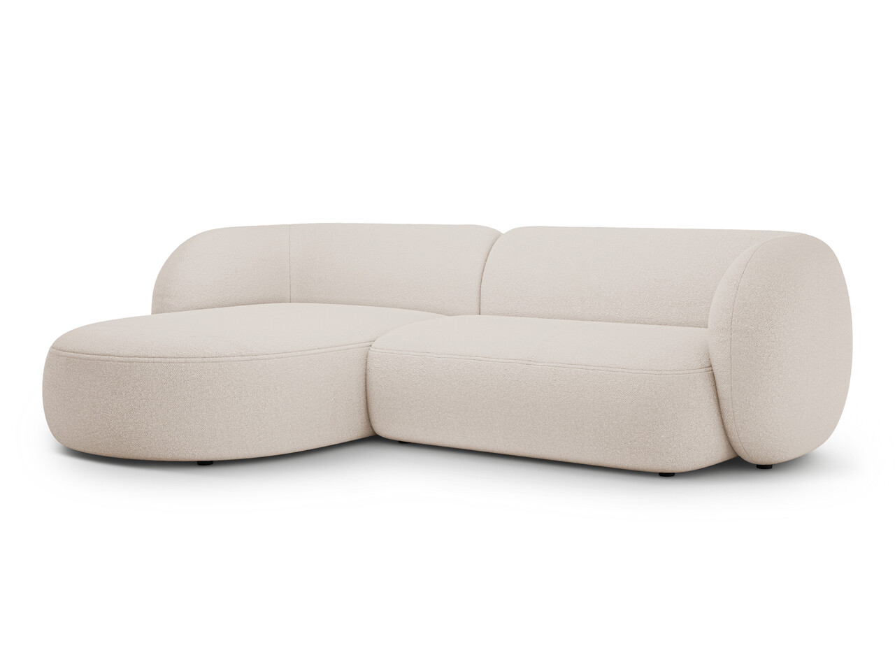 Coltar stanga 3 locuri, Kate, Micadoni, 285x176x76 cm, tesatura boucle, bej - 2 | YEO