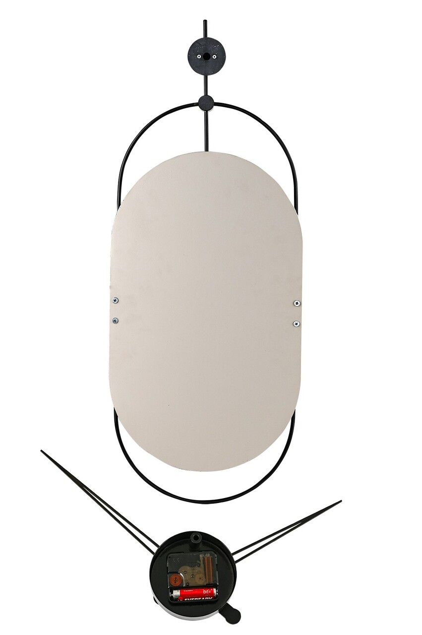 Ceas de perete, Sntr, MDF dublu strat, Alb/Negru - view 4