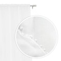 Perdea Pompoo Biala, Fashion Goods, 140x250, poliester, alb