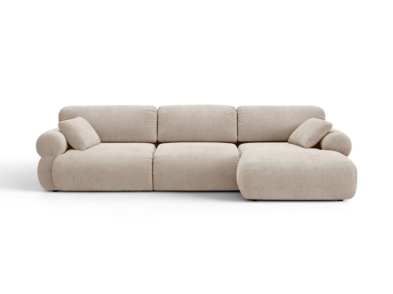Coltar dreapta 6 locuri, Ophelia, Micadoni Home, 297x164x84 cm, tesatura structurata, bej