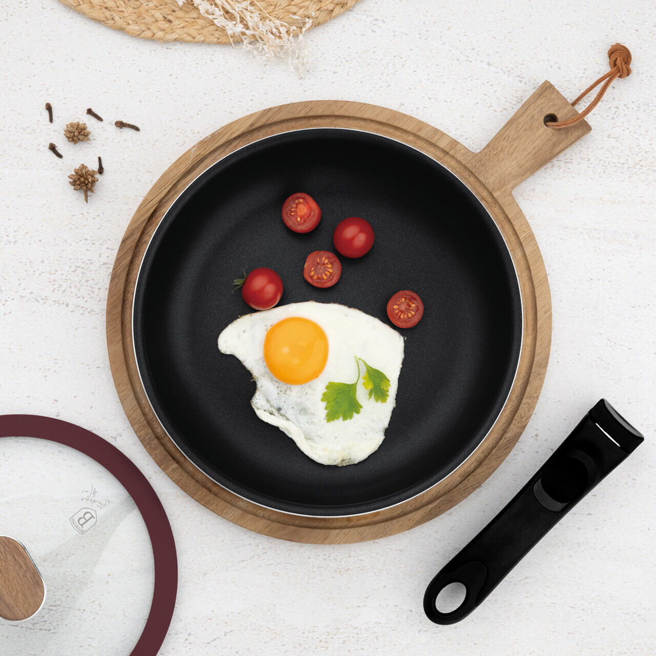 Set pentru gatit Berlinger Haus, Leonardo Nordic, 13 piese, aluminiu, visiniu mat - imagine 9