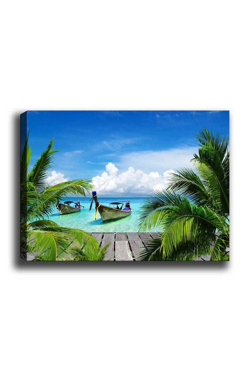 Tablou decorativ, Kanvas Tablo (70 x 100), Cadru: 100% LEMN (grosime: 3 cm), Multicolor - view 2