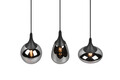 Lustra Lumina, TRIO, 60x6.5x150 cm, 40W, 3x E14, metal, negru mat/argintiu