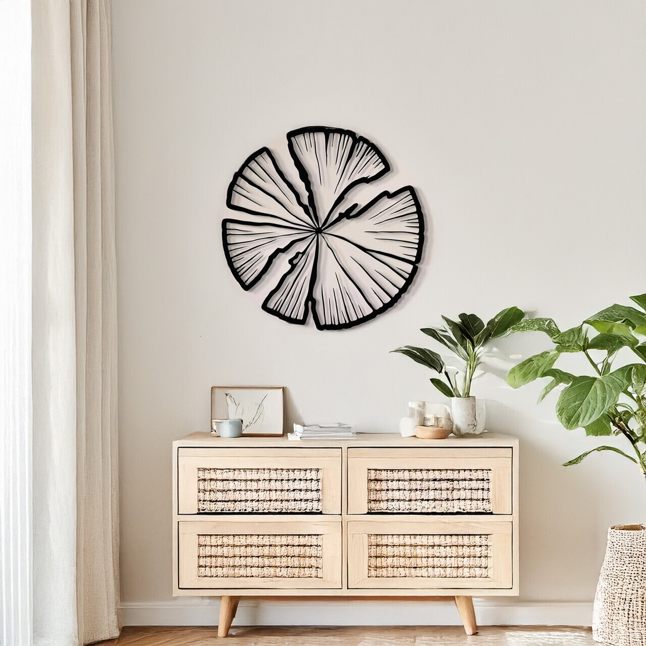 Decoratiune de perete, DCV-1013-MT, Dimensiune: 40 x 40 cm, Negru