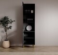 Dulap de bucatarie ADRK, Tili, 51.8x40.8x195 cm, PAL laminat, negru