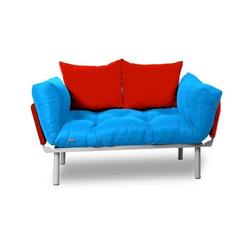 Canapea extensibila Gauge Concept, Turquoise Red, 2 locuri, 190×70 cm, fier/poliester 190x70