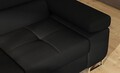 Coltar extensibil stanga 4 locuri, ELTAP, Anton, 272x203x85 cm, lemn/poliester, negru/negru