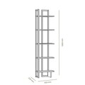 Biblioteca Alice, Zena Home, 45x22x180 cm, natural/negru