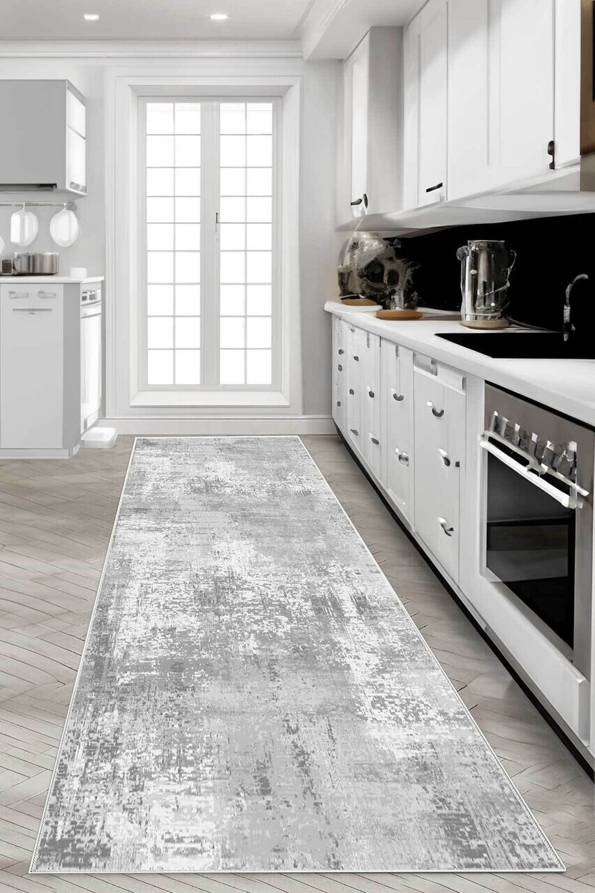 Covor, DC-7215-YOLLUK-9, 80x300 cm, Poliester, Gri — imaginea 2