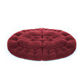 Taburet, Valovi, Kiku Large, 90x70x56 cm, Textil, Rosu claret
