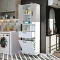 Dulap multifunctional, Hanah Home, 2525, 60x200x35 cm, PAL MELAMINAT, Alb