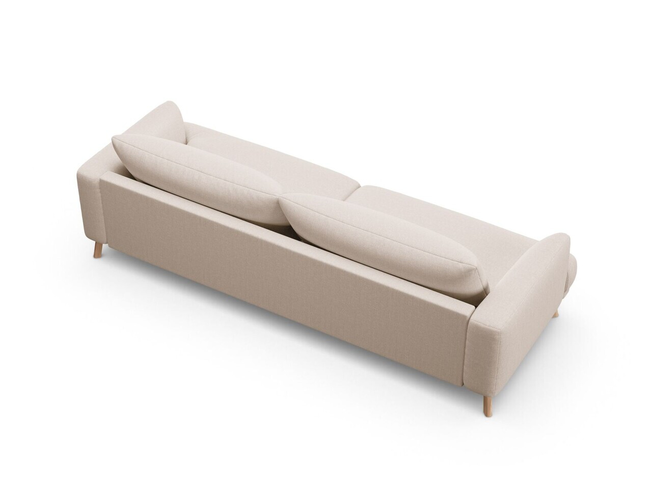Canapea 4 locuri, Naomi, Micadoni Home, 230x95x75 cm, tesatura structurata, bej — imaginea 4