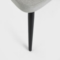 Scaun Elic, Homla, 48.5x54.5x76.5 cm, poliester/lemn, negru/gri