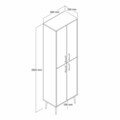 Dulap multifunctional, Hommy Craft, Berlin A, 60x202x35 cm, PAL, Alb/Auriu