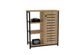 Corp biblioteca, Puqa Design, Ihlamur, 72x83.7x34 cm, PAL, Safir / Negru