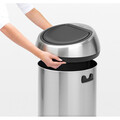Cos de gunoi cu soft touch, Brabantia, Brilliant Steel, 60 L, 40x40x71 cm, otel, argintiu