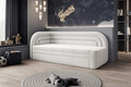 Canapea extensibila brat stanga 3 locuri, ELTAP, Fabillo, 223x86x80 cm, lemn/poliester, alb