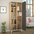 Biblioteca Salcisko, Decortie, 78x32x183 cm, bej/antracit
