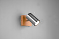 Aplica de perete Marley, TRIO, 9x12x16 cm, 15W, 1x GU10, metal, argintiu mat/natur