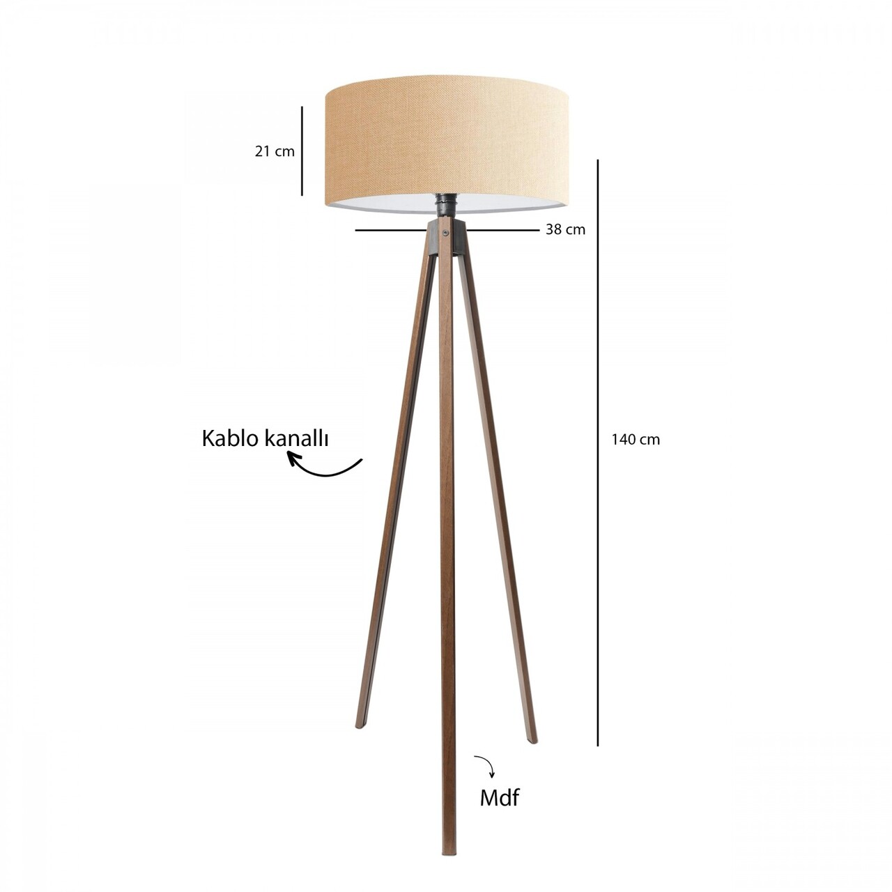 Lampadar, L'essentiel Maison, 780SGN4633, Bej - view 3