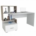 Birou Wooden Art, Bloom White Cordoba, 152.7x105.6x60 cm