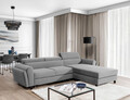Coltar extensibil dreapta 4 locuri ELTAP, Mari-27, Mariall, 288x200x92 cm, lemn/poliester, gri