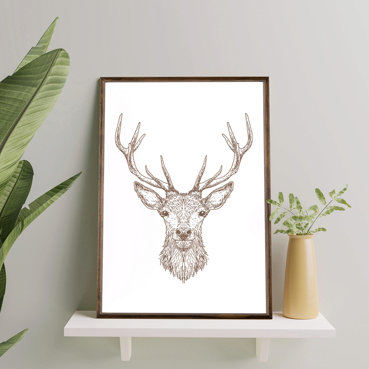 Tablou decorativ TD085 Desenat manual Natural