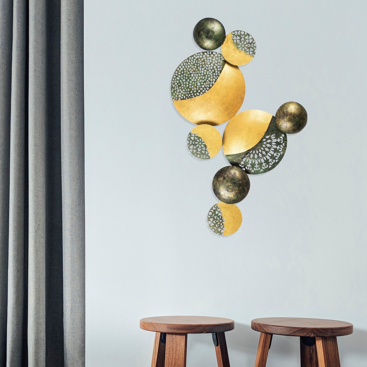 Decoratiune de perete, Luminescence, Metal, Dimensiune: 68 x 40 cm, Multicolor