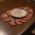 Set suporturi pentru farfurie, Payna, 790PYN1164, Lemn , Produs lucrat manual, Roz