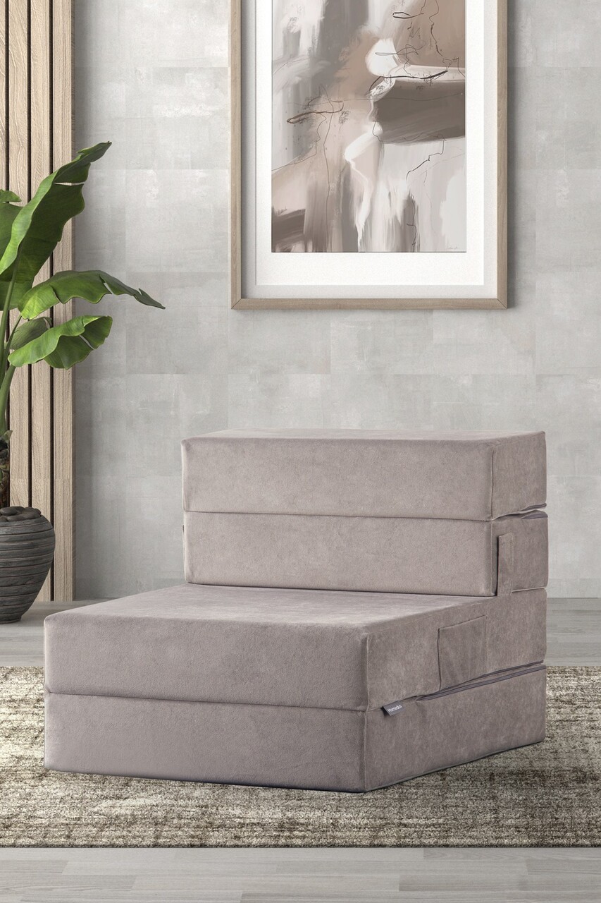 Fotoliu extensibil, Atelier del Sofa, 363SLD1135, Textil, Gri deschis - view 2
