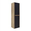 Dulap de baie, Hanah Home, 1705, 35x130x30 cm, MDF-LAM, Pin Atlantic / Antracit