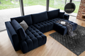Coltar extensibil dreapta 6 locuri ELTAP, RT-40LO, Bonito, 350x175x92 cm, lemn/poliester, albastru inchis
