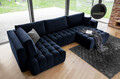 Coltar extensibil dreapta 6 locuri ELTAP, RT-40LO, Bonito, 350x175x92 cm, lemn/poliester, albastru inchis