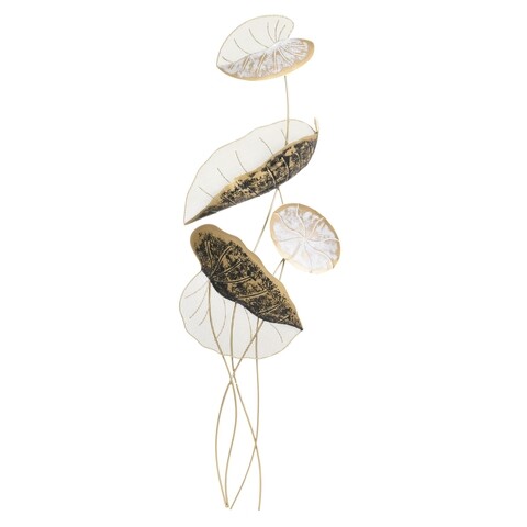 Decoratiune de perete InArt Leaves, 28 x 88 cm, fier