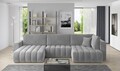 Coltar extensibil stanga 6 locuri ELTAP, LT-04SO, Bonito, 350x175x92 cm, lemn/poliester, gri deschis