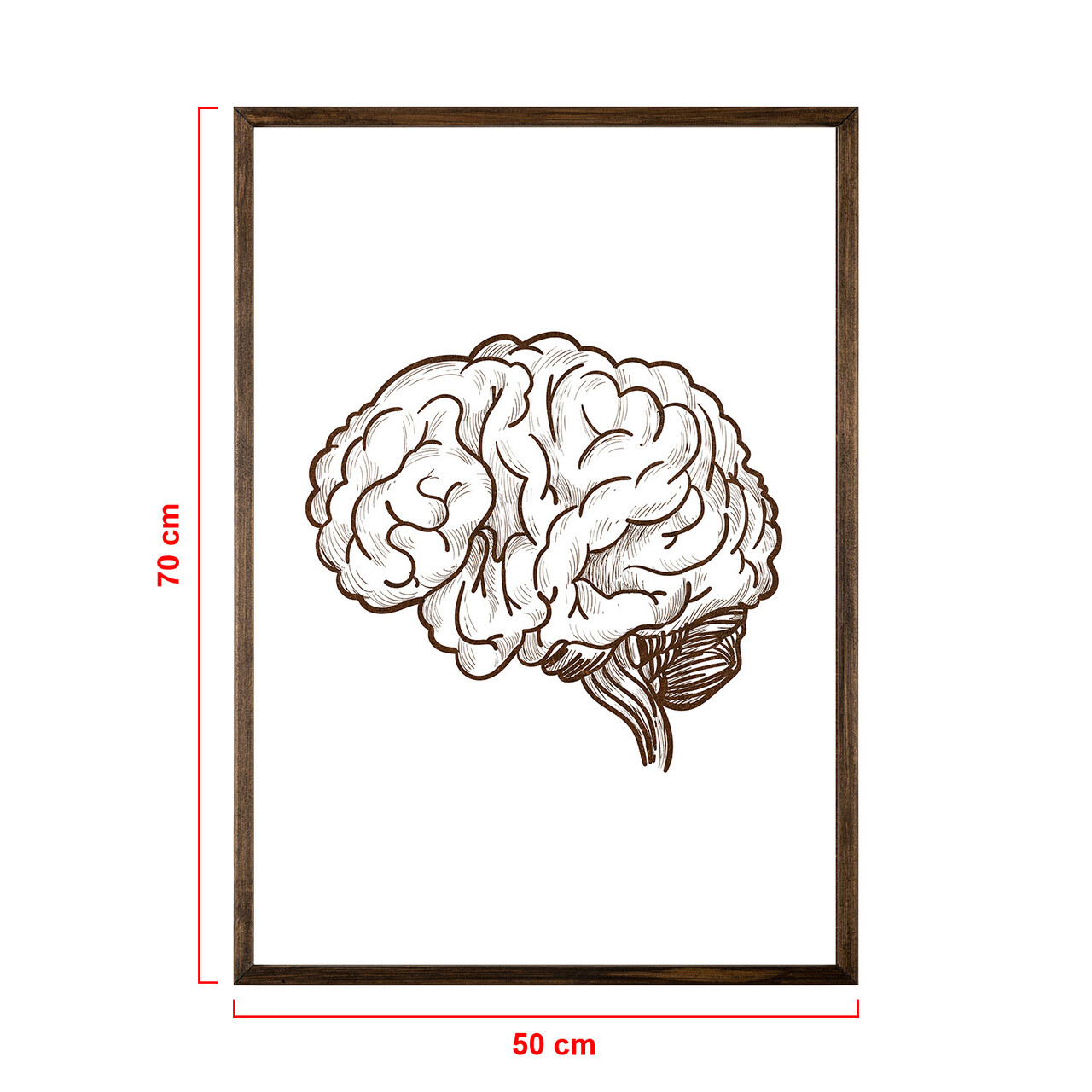 Tablou decorativ, TD038, Lemn, Desenat manual, Natural