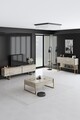 Masuta de cafea, Bexley, Luxe, Travertin / Auriu