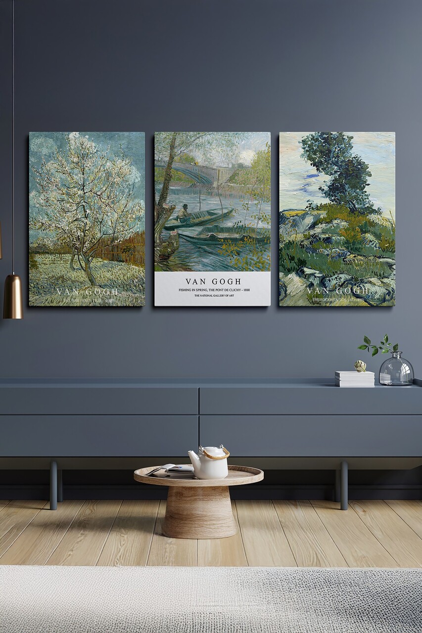 Set 3 tablouri decorative Ersycnvs14 50 x 70 cm 3 piese Multicolor