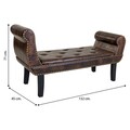 Bancheta Alden, Creaciones Meng, 132x45x71 cm, MDF/poliuretan, maro
