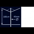 Uscator rufe, Leifheit, LinoPush 500, 50 m capacitate de uscare, aluminiu, gri