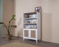 Corp biblioteca, Wolina, Mount, 90x158x41 cm, MDF , Alb / Stejar