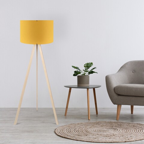 Lampadar, ayd-1566, insignio, 38 x 140 cm, 1 x e27, 60w, galben/crem