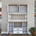 Dulap multifunctional, Rani, JE168, Alb/Maro